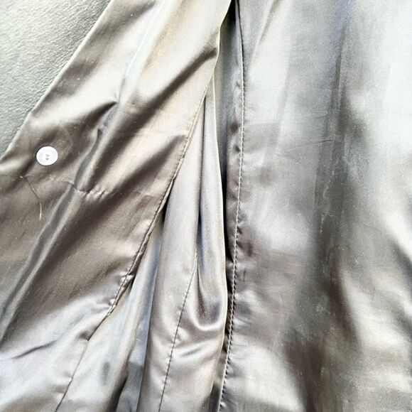 Cooper collection genuine leather trench coat large lapels size medium - Picture 7 of 11